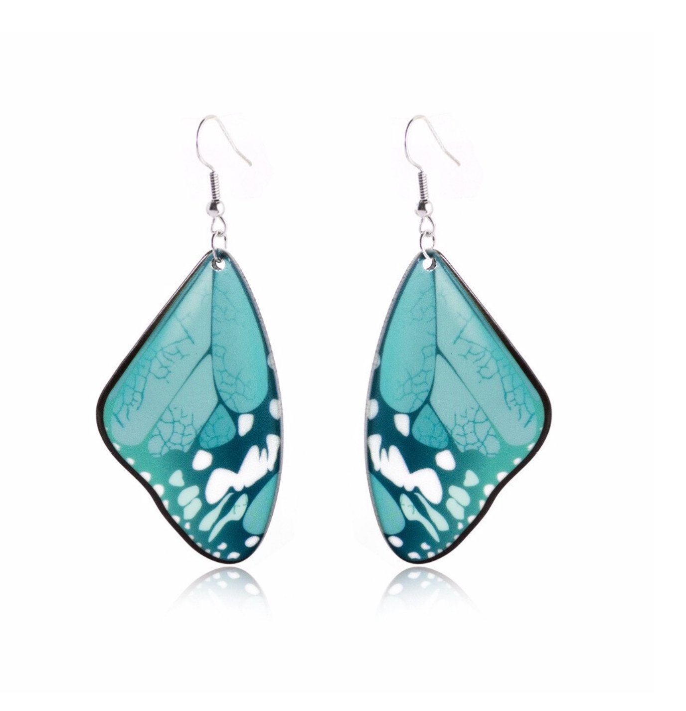 Multi-Colored Butterfly Drop Earrings