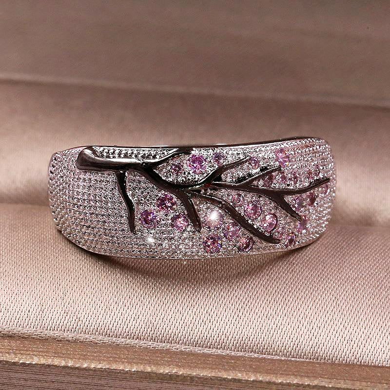 'New Beginnings' Crystal Tree Ring