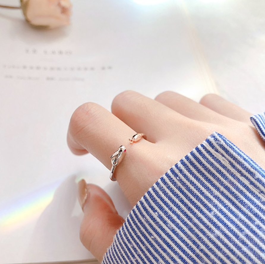 Bague Argent Lapin & Carotte