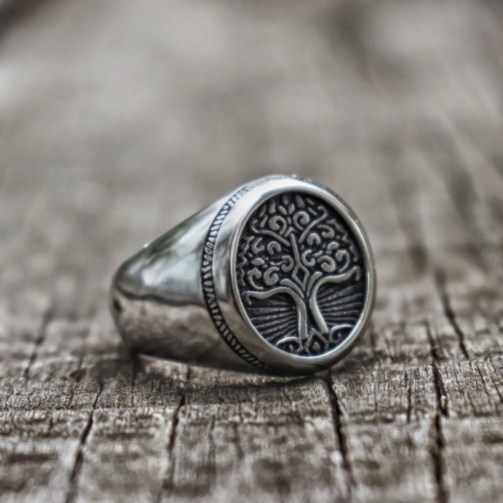 Chevalière Argent Arbre De Vie