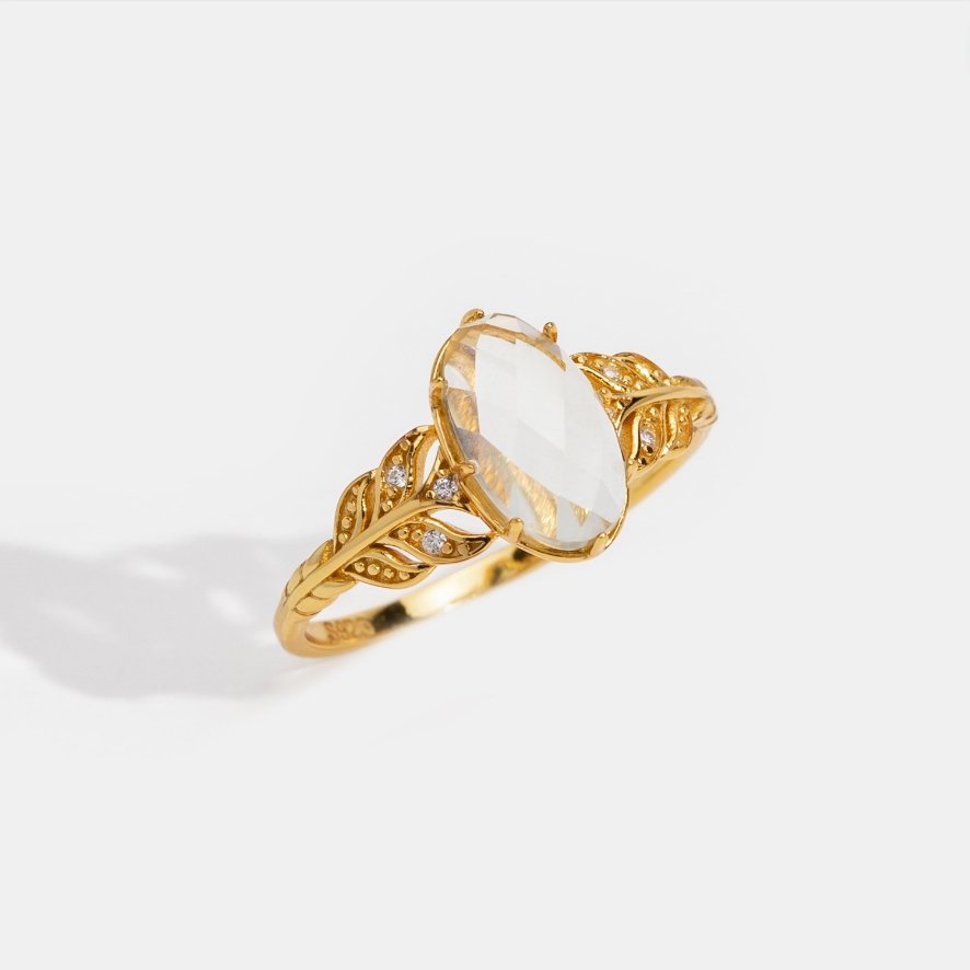 Vintage Natural Crystal Ring