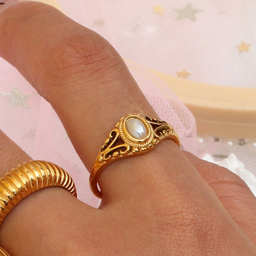 Bague Perle Royale Vintage