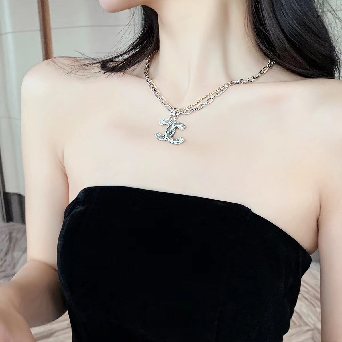 Double C necklace