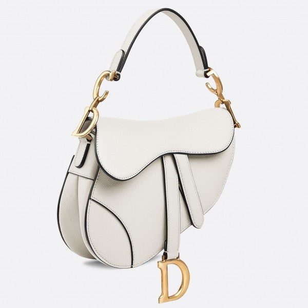 D Mini Saddle Bag  Grained Calfskin