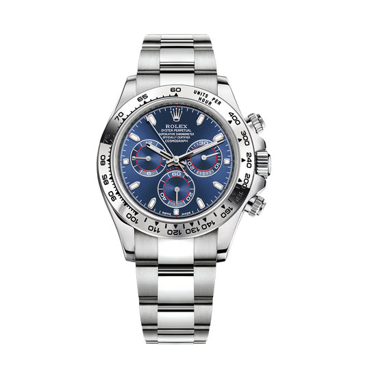 RLX Cosmograph Daytona 18k White Gold Blue Dial 116509-0071