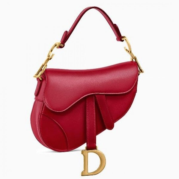 D Mini Saddle Bag  Grained Calfskin