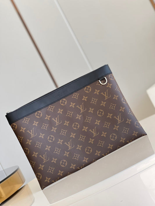Louis Vuitton Classic Print Bag M62291 Brown, 34 x 25 x 2 CM