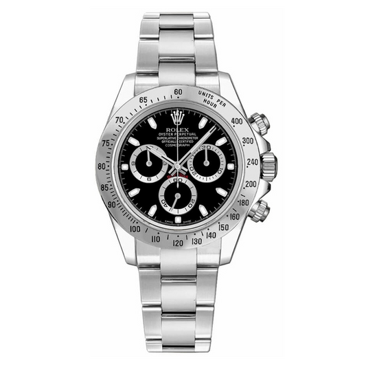 RLX Cosmograph Daytona Steel Bezel Black Dial Men's Watch 116520-0015