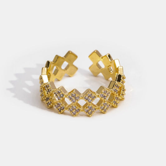 Bague en cristal Harper en or 14 carats