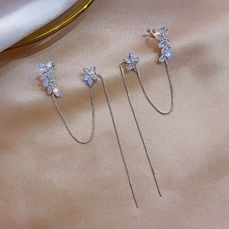 Long Tassel Chain Earrings（2PCS)