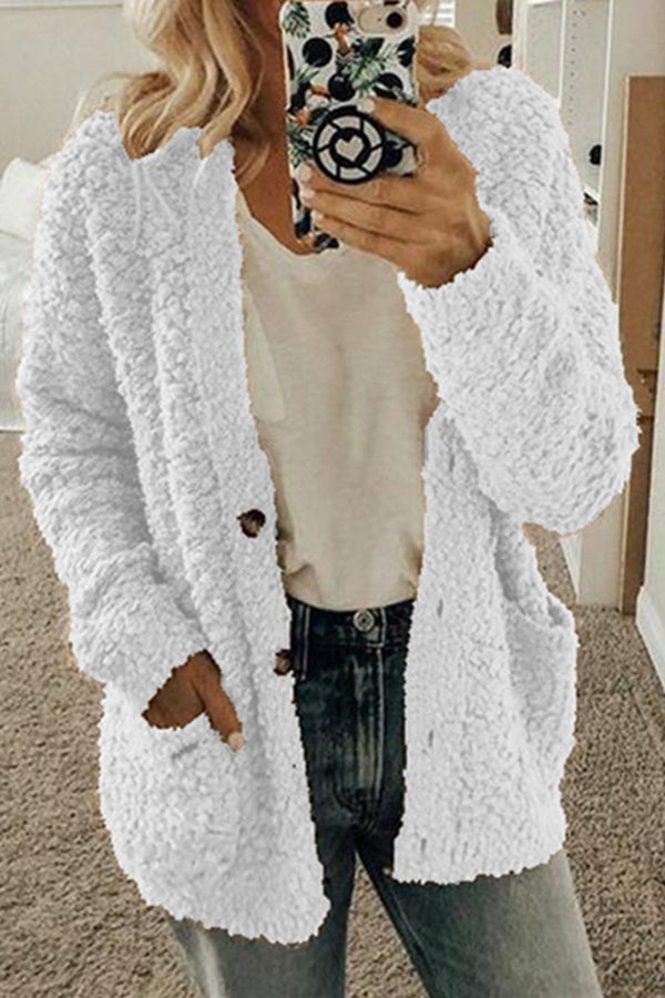 Campatillas Cardigan décontracté boutonné avec poche avant