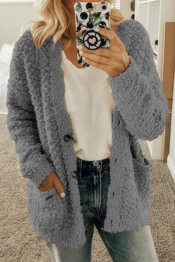 Campatillas Cardigan décontracté boutonné avec poche avant