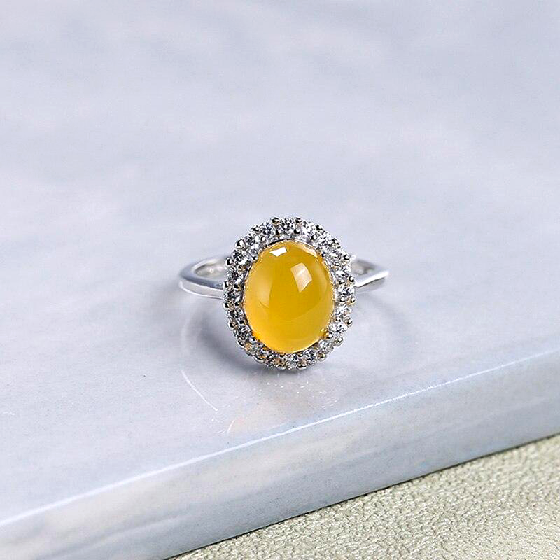 Oval Agate Stone Ring