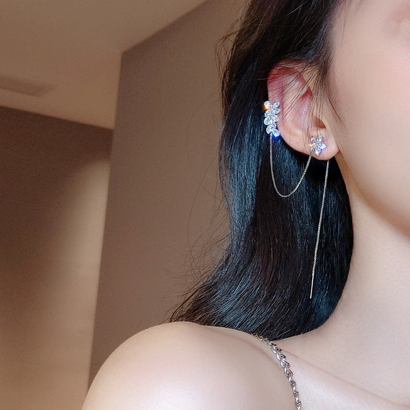 Long Tassel Chain Earrings（2PCS)