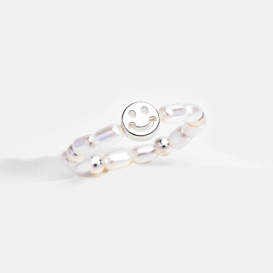 ‘Always Happy’ Smile Pearl Ring