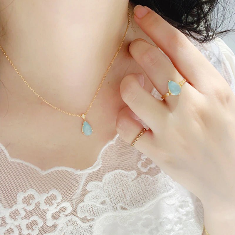 Aries Vintage Amazonite Crystal Ring