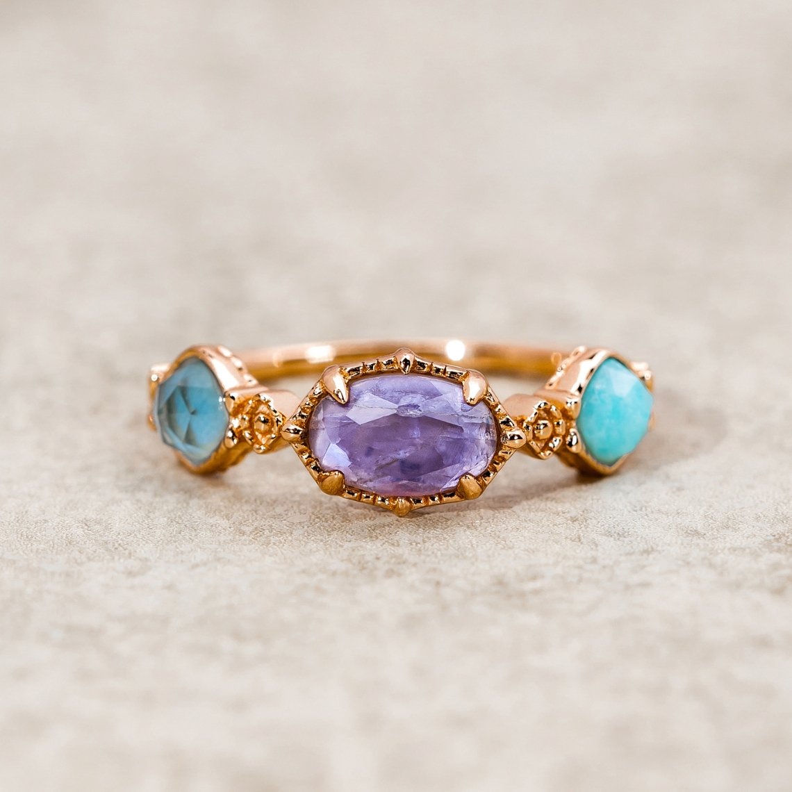 Aurelia Natural Agate Rings