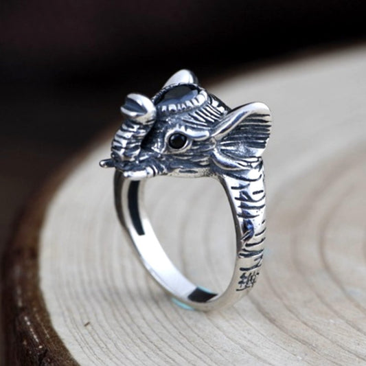 Bague éléphant en argent sterling Balmora