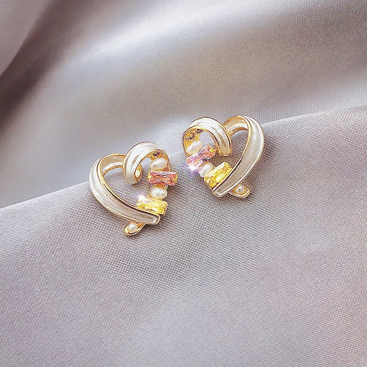 Boucles d'oreilles coeur en cristal 'Be Mine'