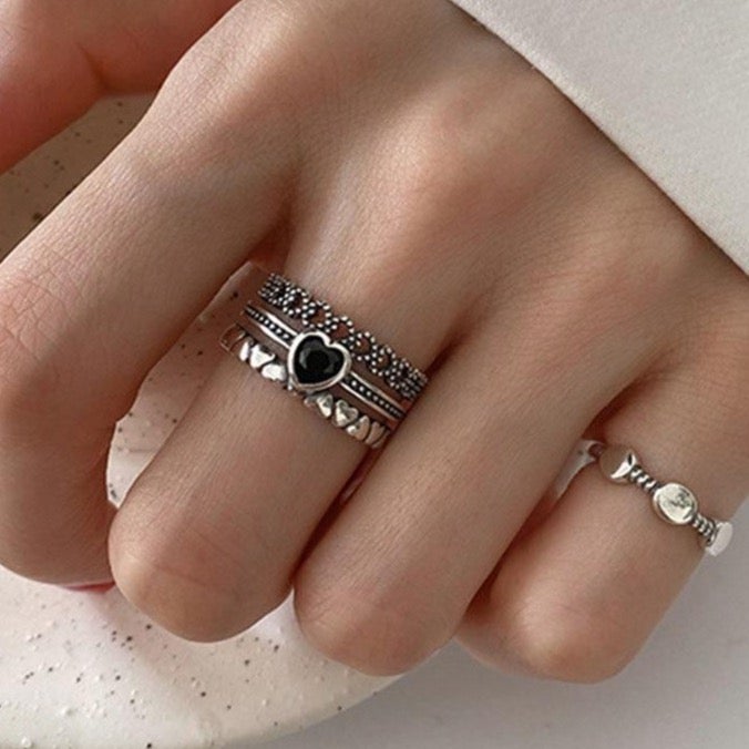 Bague Coeur Noir