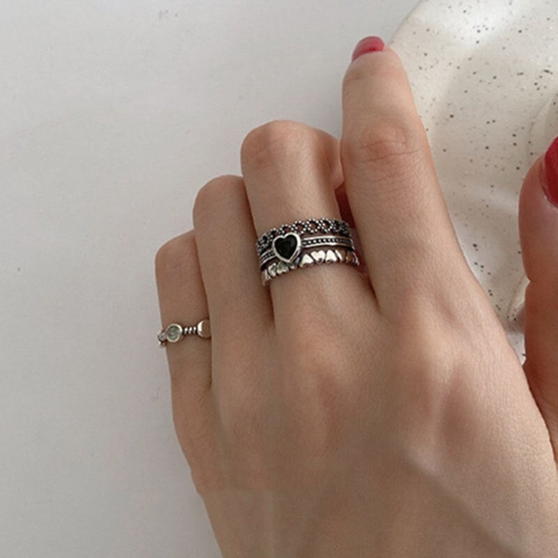 Bague Coeur Noir