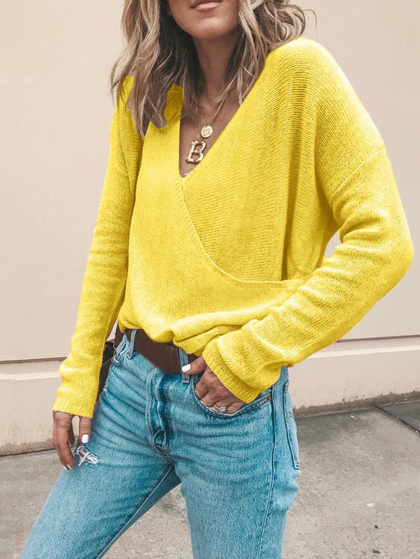 Soft Fashion Loose Pulls Blouse Automne Hiver Tricoté Col Roulé Pull Décontracté