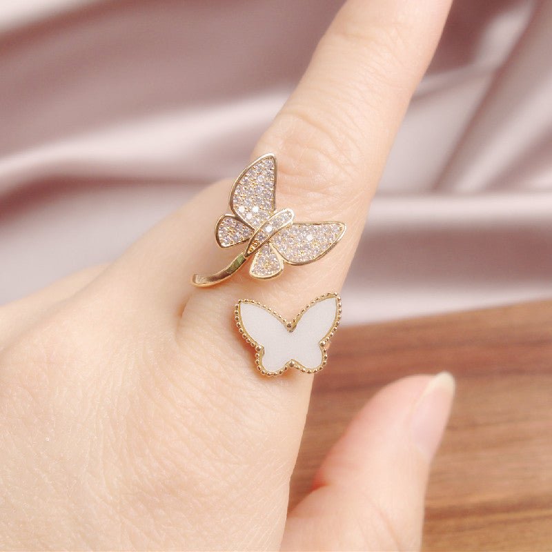 'Flutter Of Butterflies' Crystal Ring