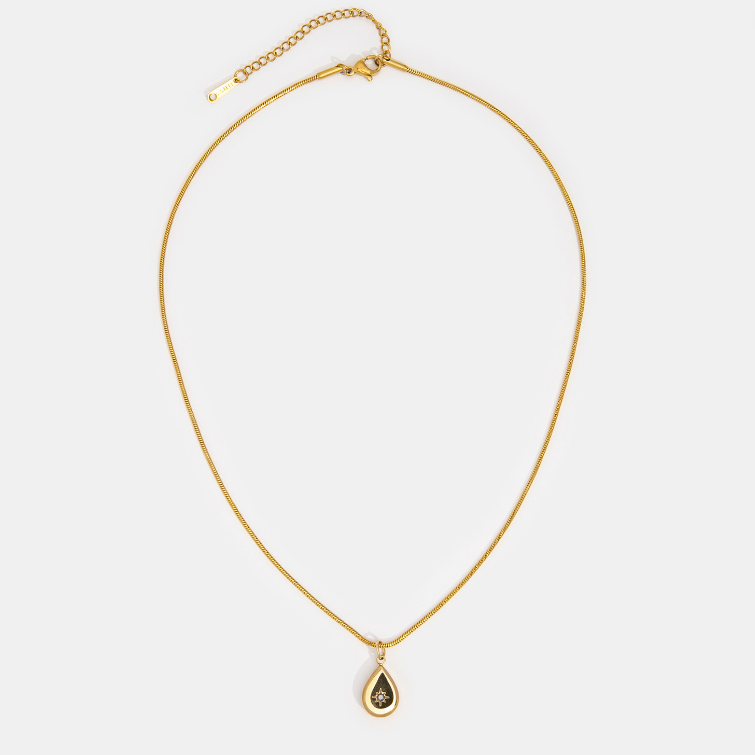 Gaia Golden Teardrop Necklace