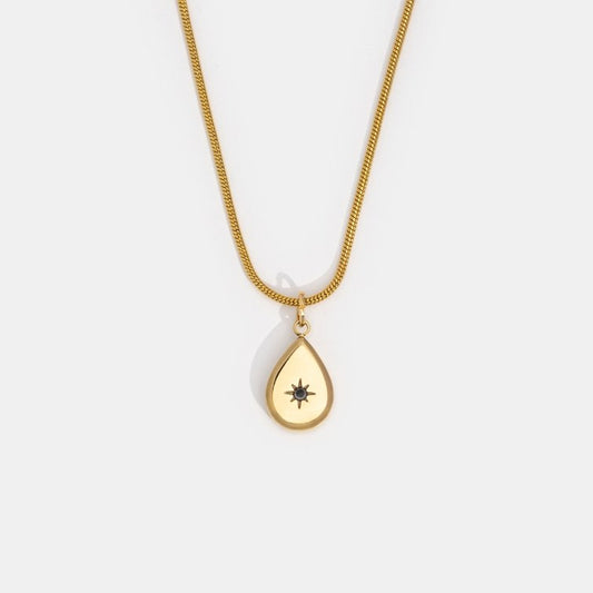 Gaia Golden Teardrop Necklace