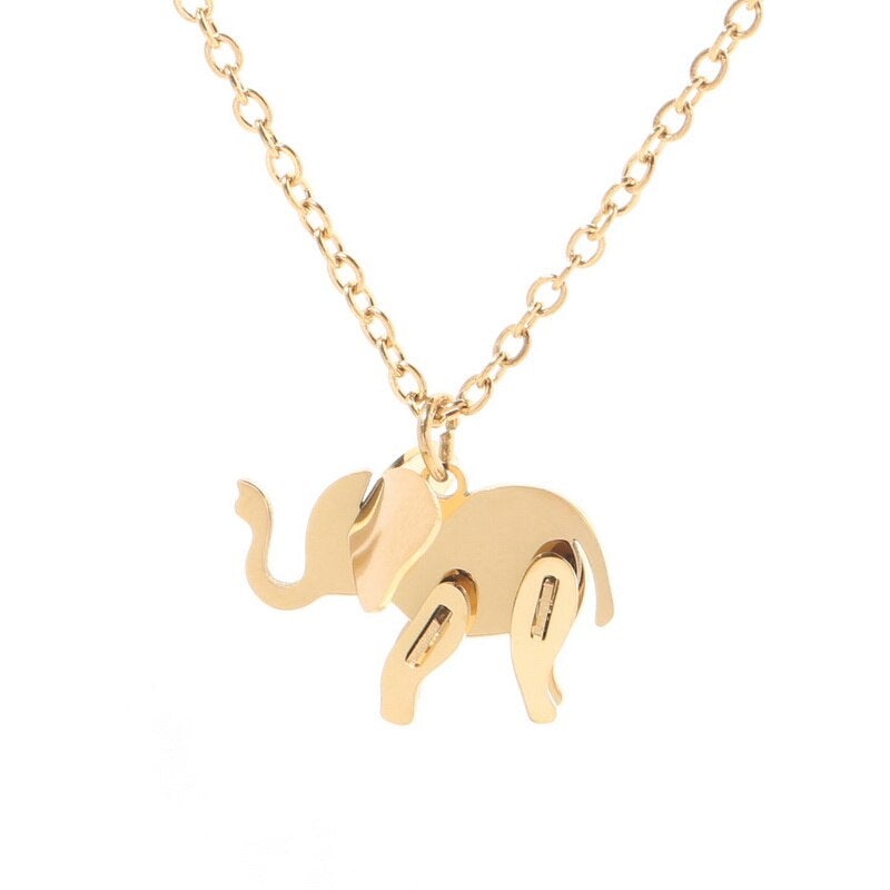 Gold Elephant Necklace