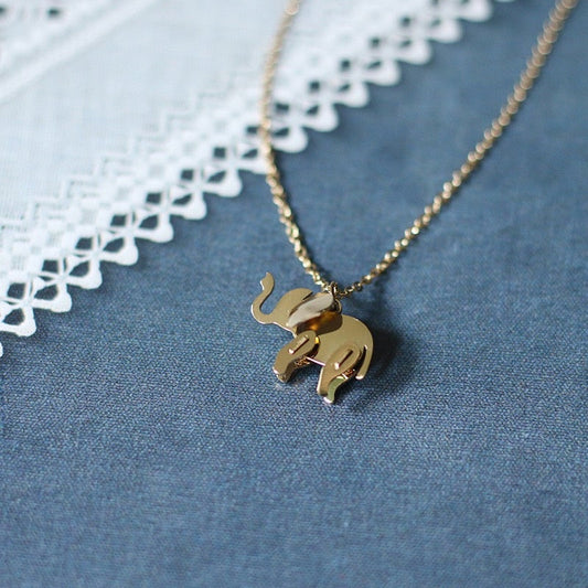 Gold Elephant Necklace