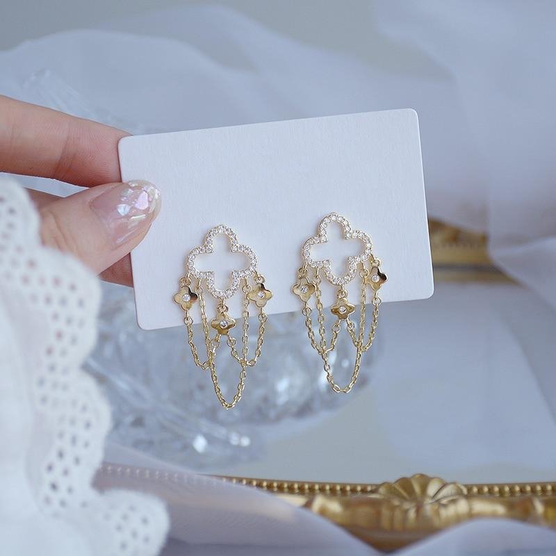 Gold Tassel Mia Earrings