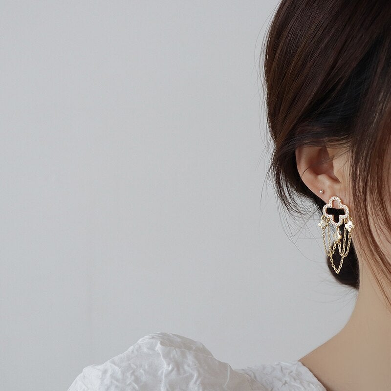 Gold Tassel Mia Earrings