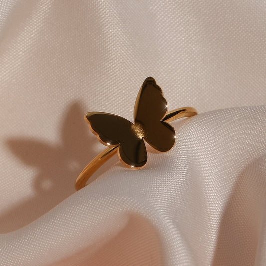 Golden Butterfly Ring