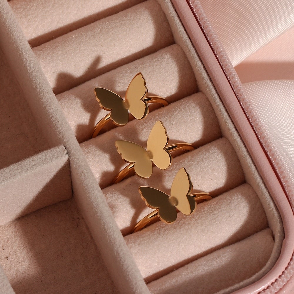 Golden Butterfly Ring