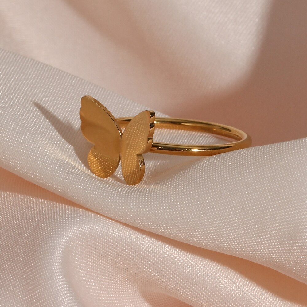 Golden Butterfly Ring