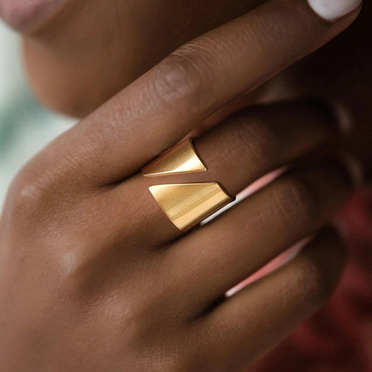 Golden Solace Statement Ring