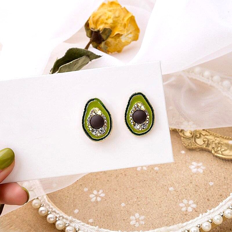 Boucles d'Oreilles Vert Avocat