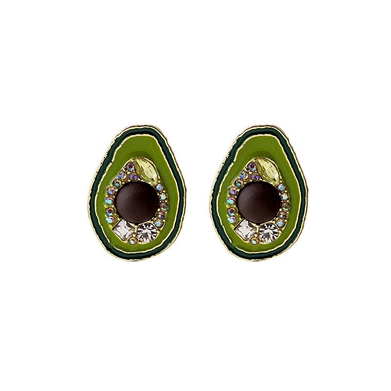 Boucles d'Oreilles Vert Avocat