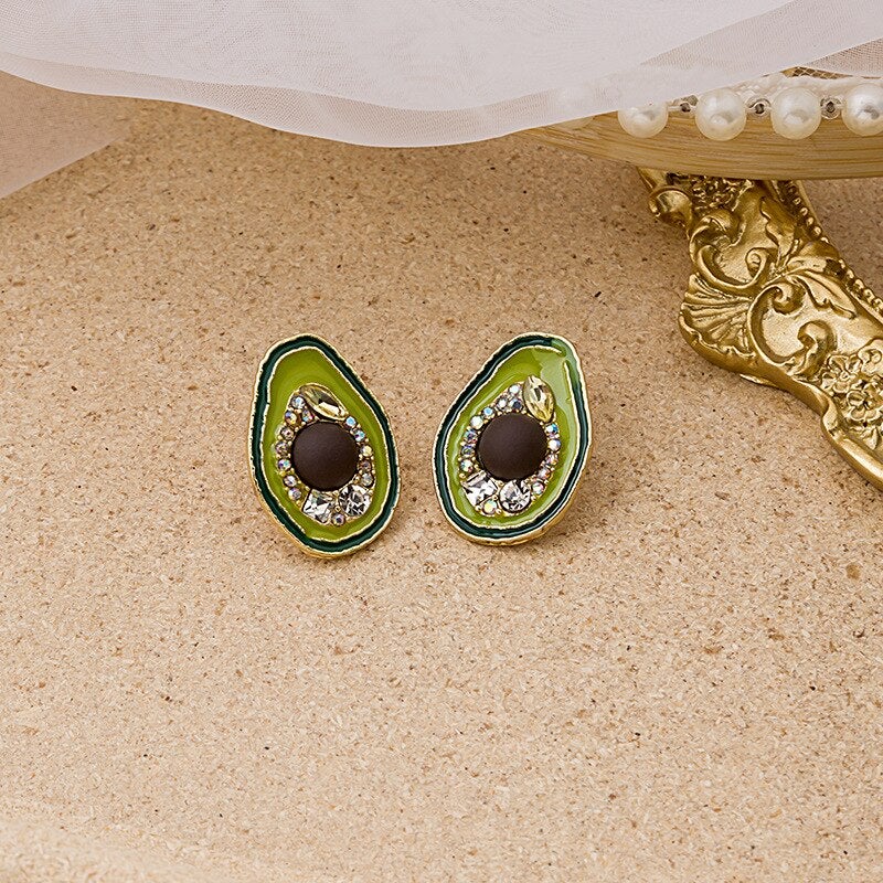 Green Avocado Earrings