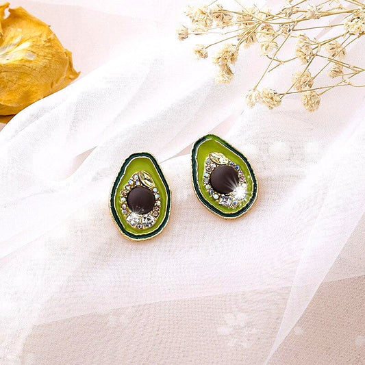 Boucles d'Oreilles Vert Avocat