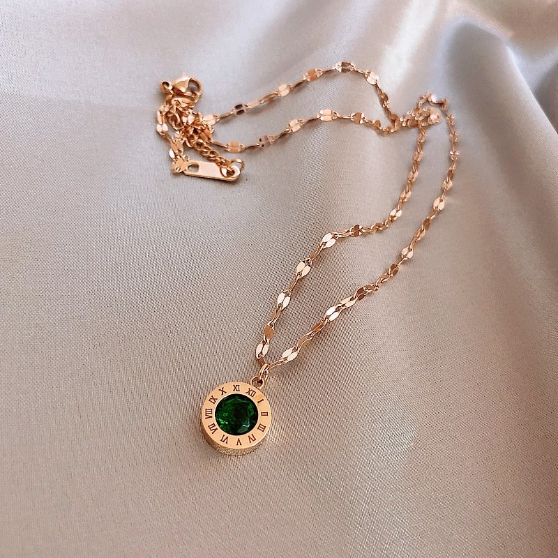 Collier Athéna Cristal Vert