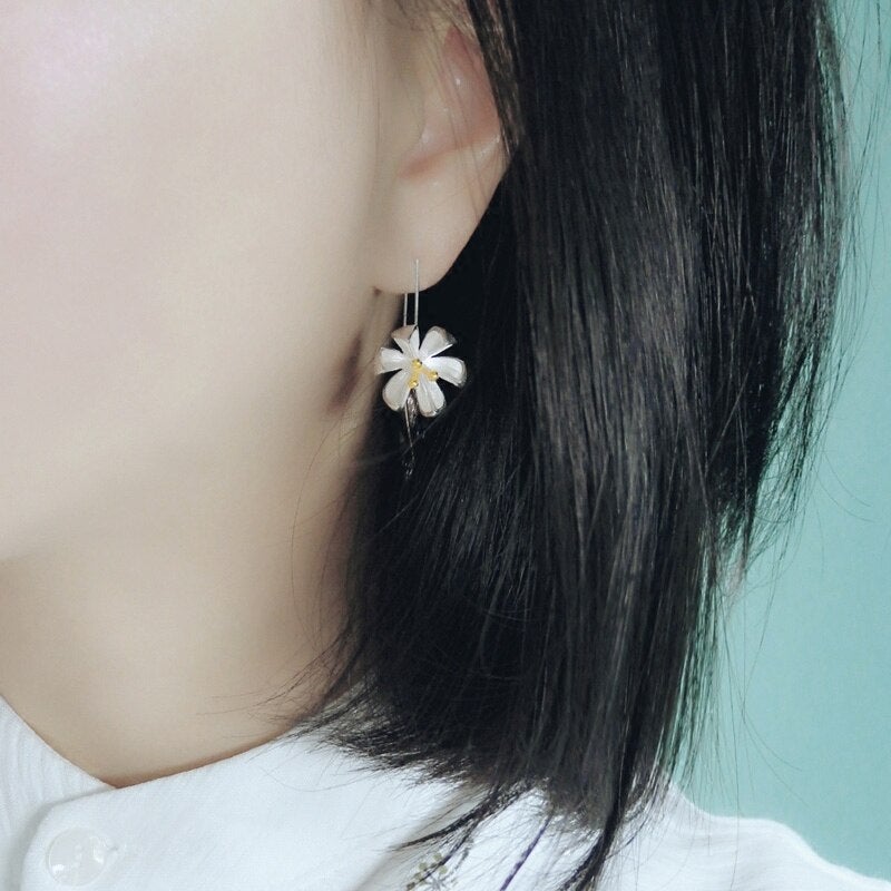 Handmade Lotus Flower Earrings