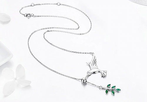 Collier en argent sterling 925 Colibri