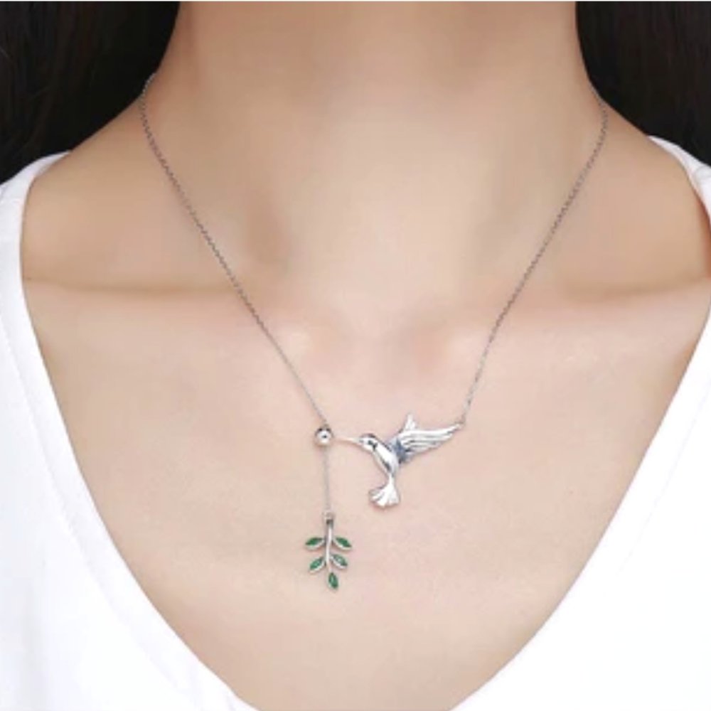 Collier en argent sterling 925 Colibri