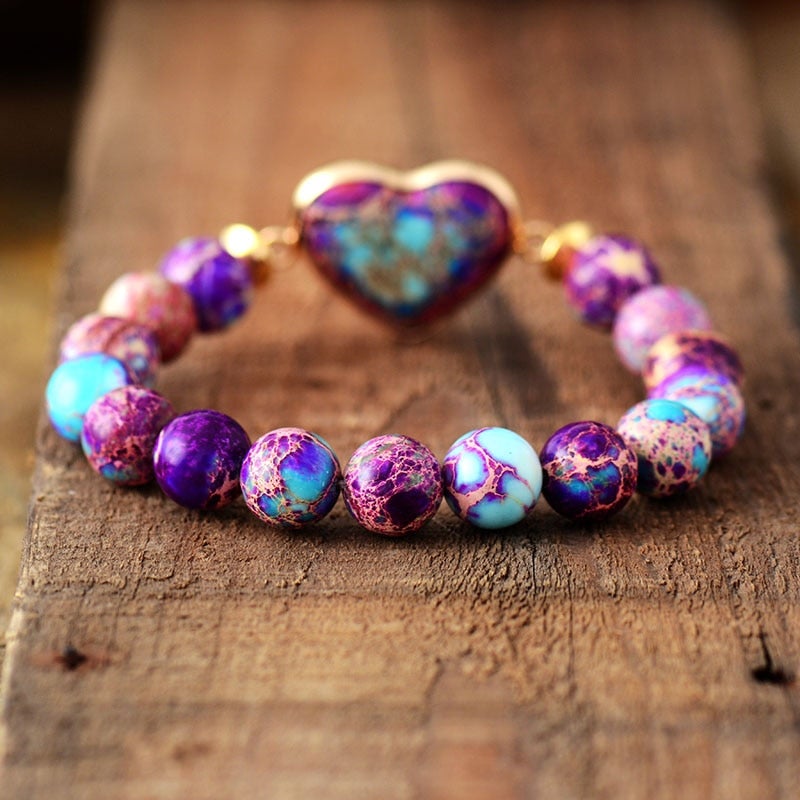 Imperial Jasper Heart Bracelet