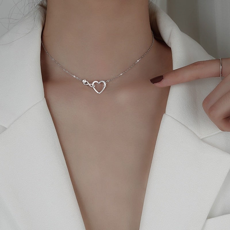 ‘Infinite Love’ Silver Necklace