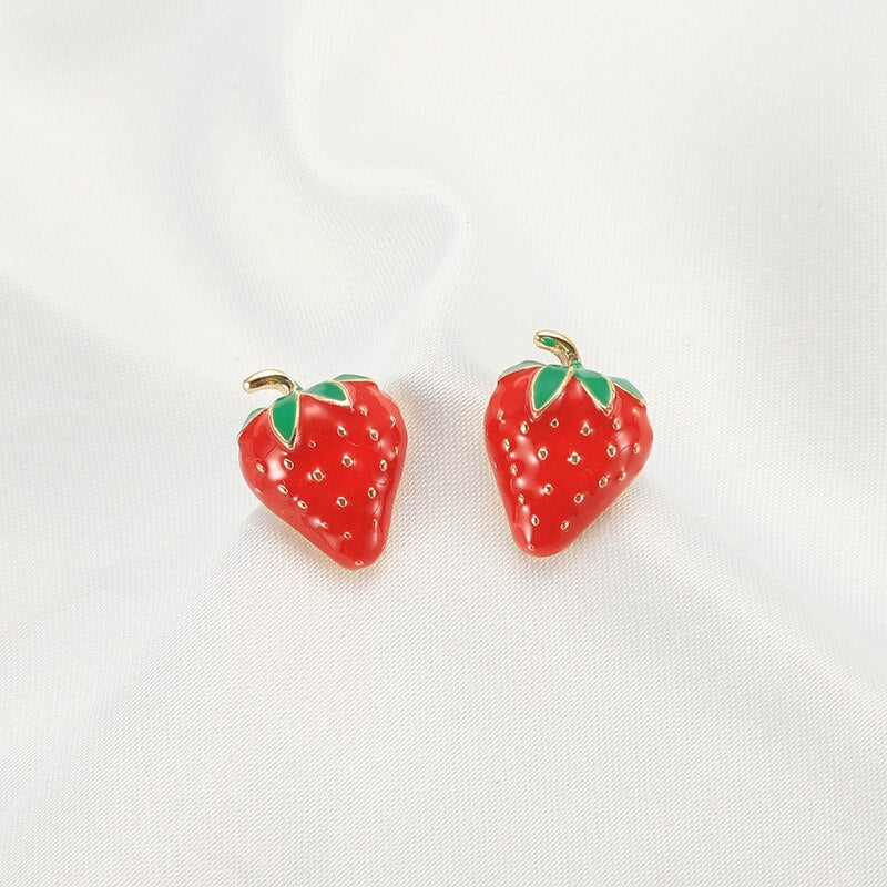 Boucles d'oreilles fraise juteuse