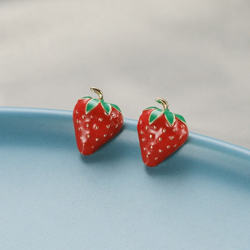 Boucles d'oreilles fraise juteuse