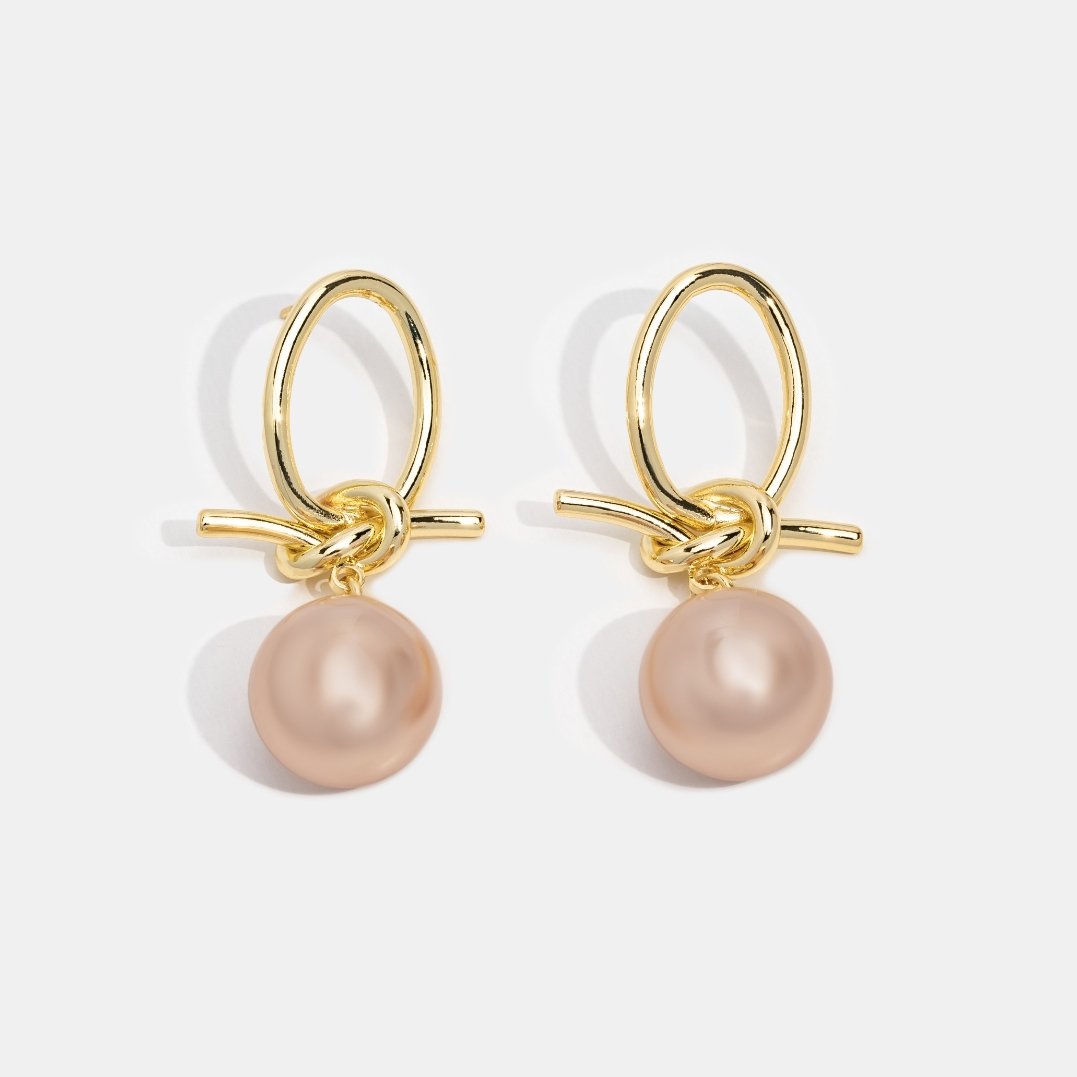 Knotted Pearl Earrings